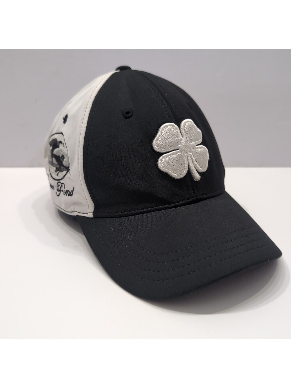 Black Clover Premium Clover 165 Cap Hat Fitted Black White Goose Pond XL Lucky